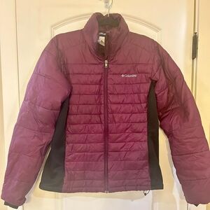 Columbia Raspberry Charcoal Puffer Jacket